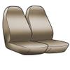 Coverking Custom Fit Front 50/50 Bucket Seat Cover for Select Ford E-Series Models - Neosupreme (Red with Black sides) view 2