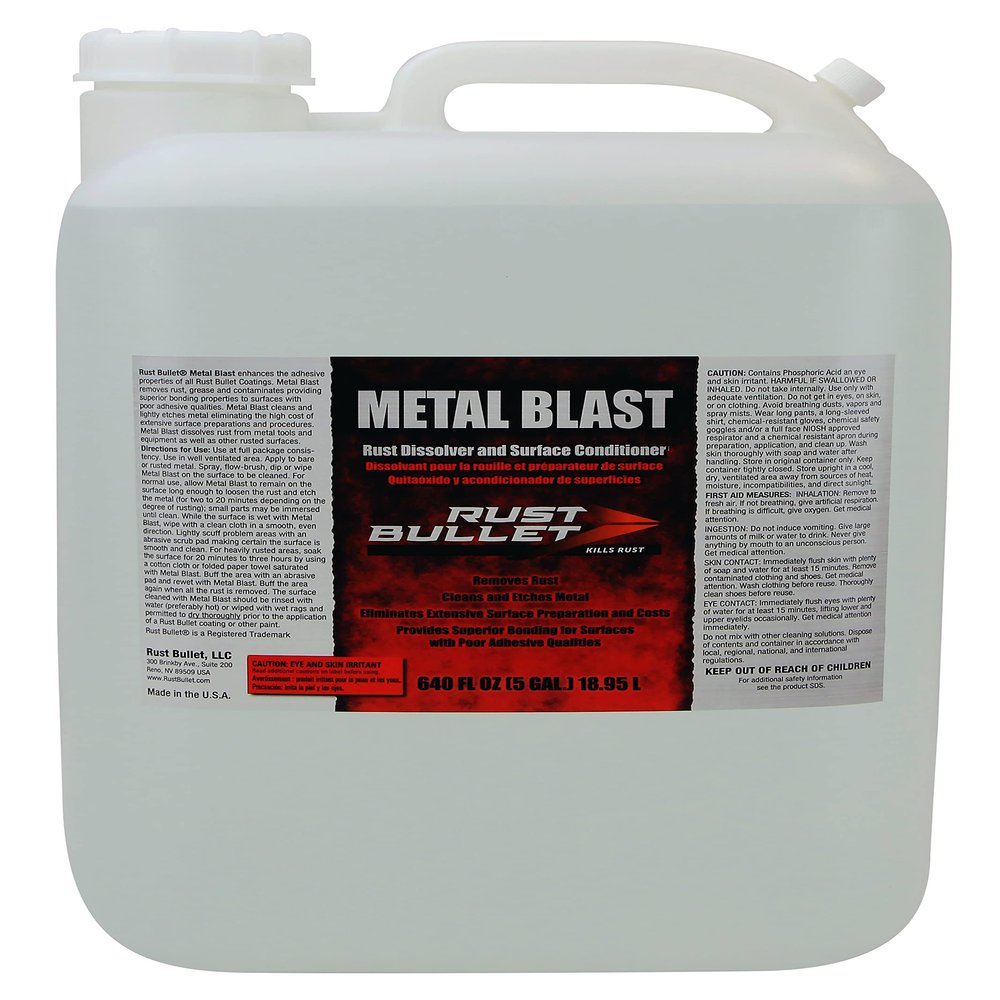 RUST BULLET Metal Blast - 5 Gallon - Rust Remover & Metal Prep, Cleaner & Conditioner for Superior Adhesion, Eliminates Grease, Contaminants & Corrosion