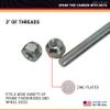 CE Smith - U-Bolt Spare Tire Carrier - Durable Zinc-Plated Boat Accessories - 8-3/4" (27200) view 3