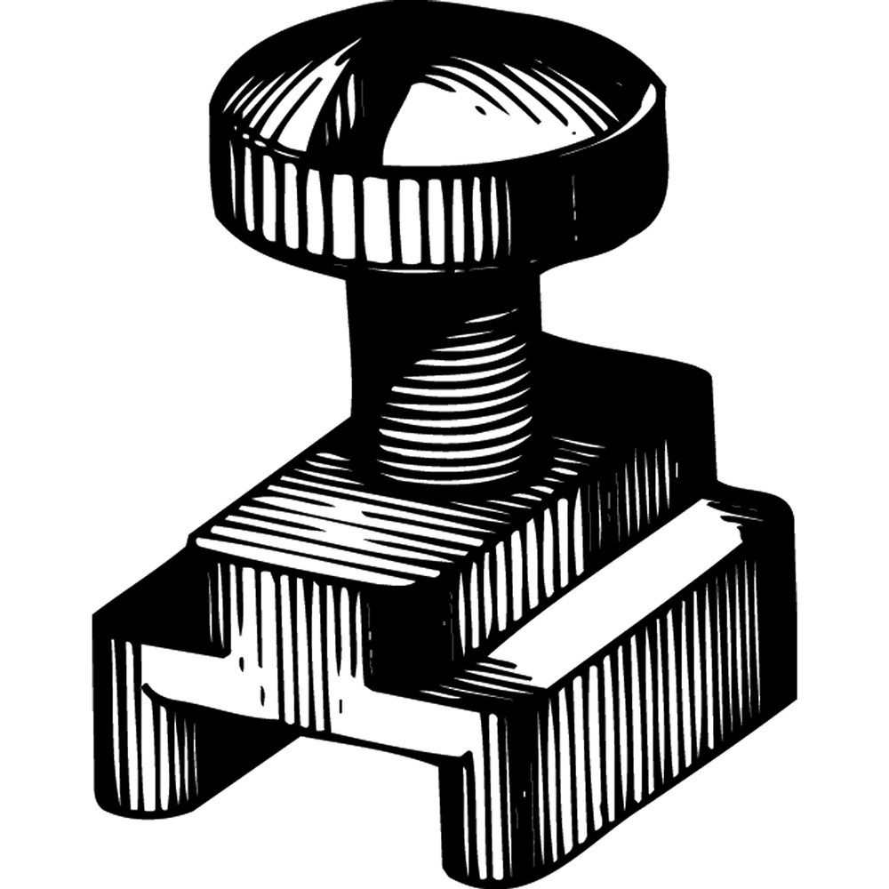 Whitecap 3432BP Black Nylon Slide Lock with Screw for 0.850 Track - 1/4"-20 x 7/8"