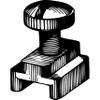 Whitecap 3432BP Black Nylon Slide Lock with Screw for 0.850 Track - 1/4"-20 x 7/8" view 1
