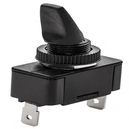 Whitecap S8080C Black Toggle Switch [mom. On/off/mo