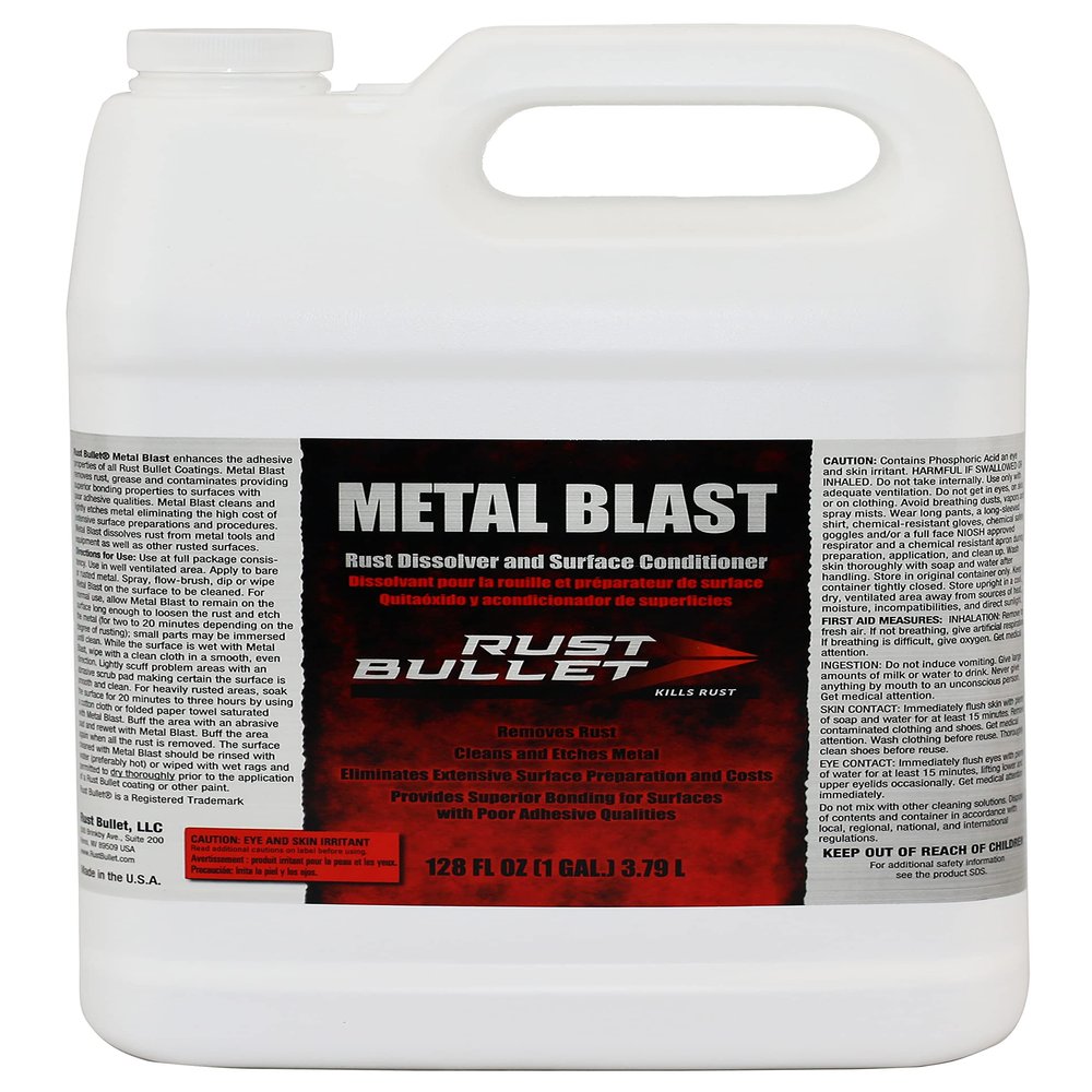 RUST BULLET Metal Blast - 1 Gallon - Rust Remover & Metal Prep, Cleaner & Conditioner for Superior Adhesion, Eliminates Grease, Contaminants & Corrosion