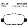EBC Brakes Yellowstuff 4000 Series Street DP41736R to Fit ACURA,HONDA view 2