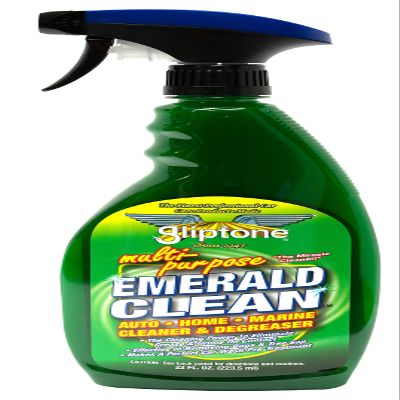 Gliptone Emerald Clean 22 oz, Powerful Degreaser and Cleaner for Cars Garage and Home, Cleans Engines, Carpet, Upholstery, Tar, Grease, and Road Film
