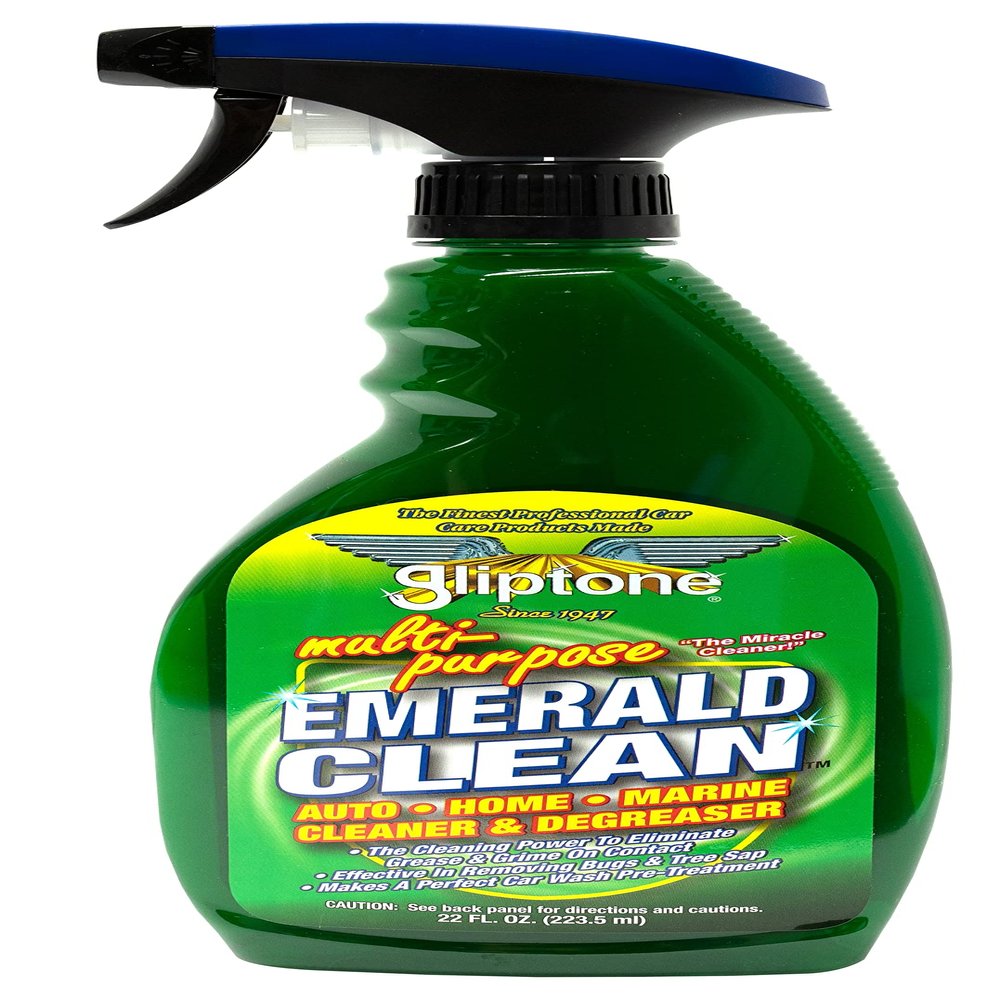 Gliptone Emerald Clean 22 oz, Powerful Degreaser and Cleaner for Cars Garage and Home, Cleans Engines, Carpet, Upholstery, Tar, Grease, and Road Film