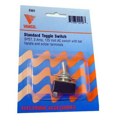 Vanco SW2 Standard On Off Toggle Switch with Bat Handle