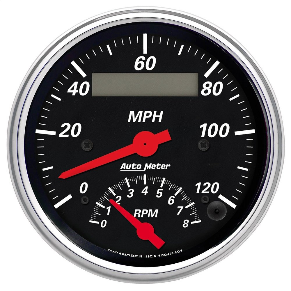 AUTO METER 1481 Designer Black Tach/Speedo Combo,3.375 in.
