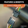 CURT 58051 Vehicle-Side and Trailer-Side 4-Pin Flat Wiring Harness with 72-Inch Wires view 3