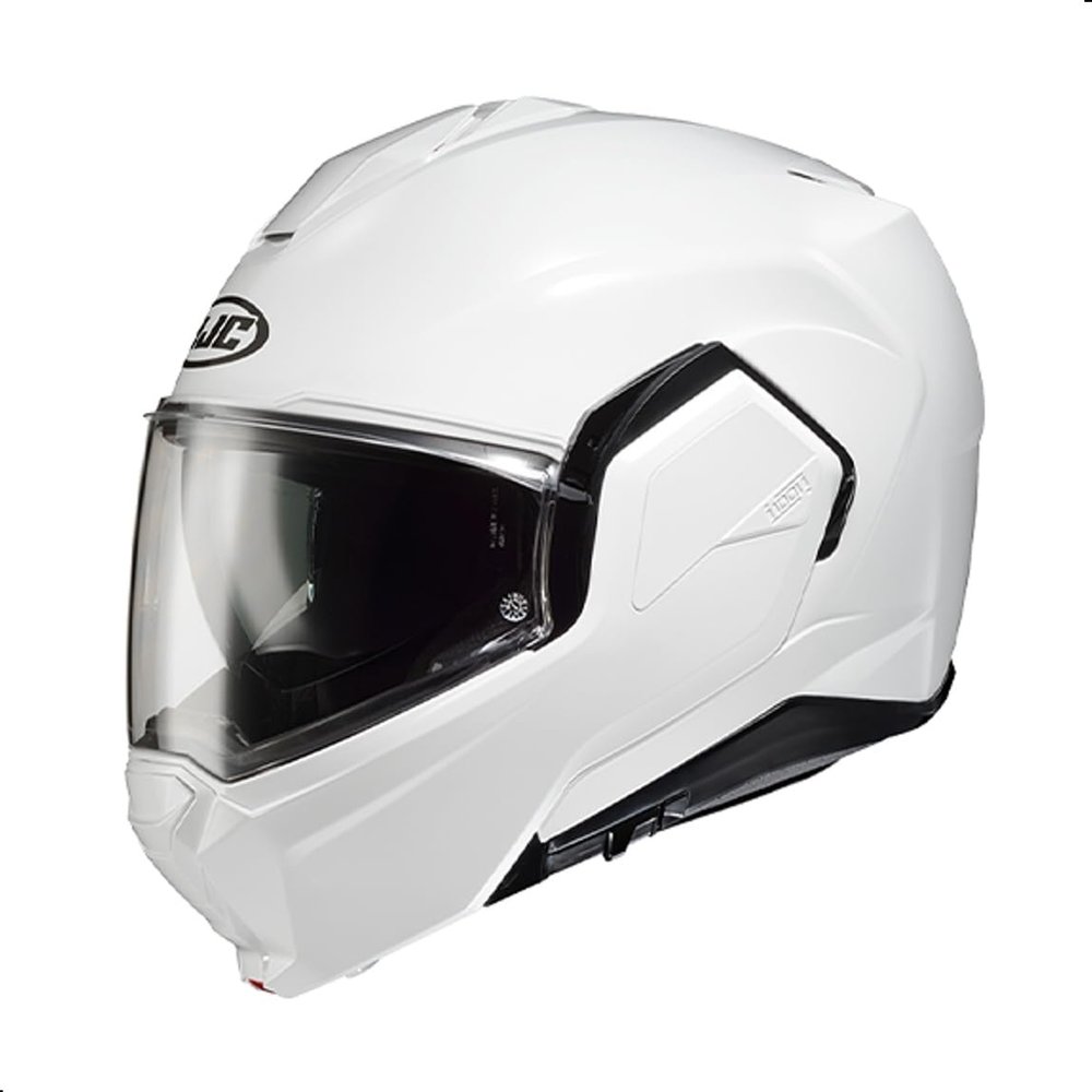 HJC i100 Solid Modular Motorcycle Helmet with HJ-36 Pinlock Shield, DOT Approved (White, Medium)