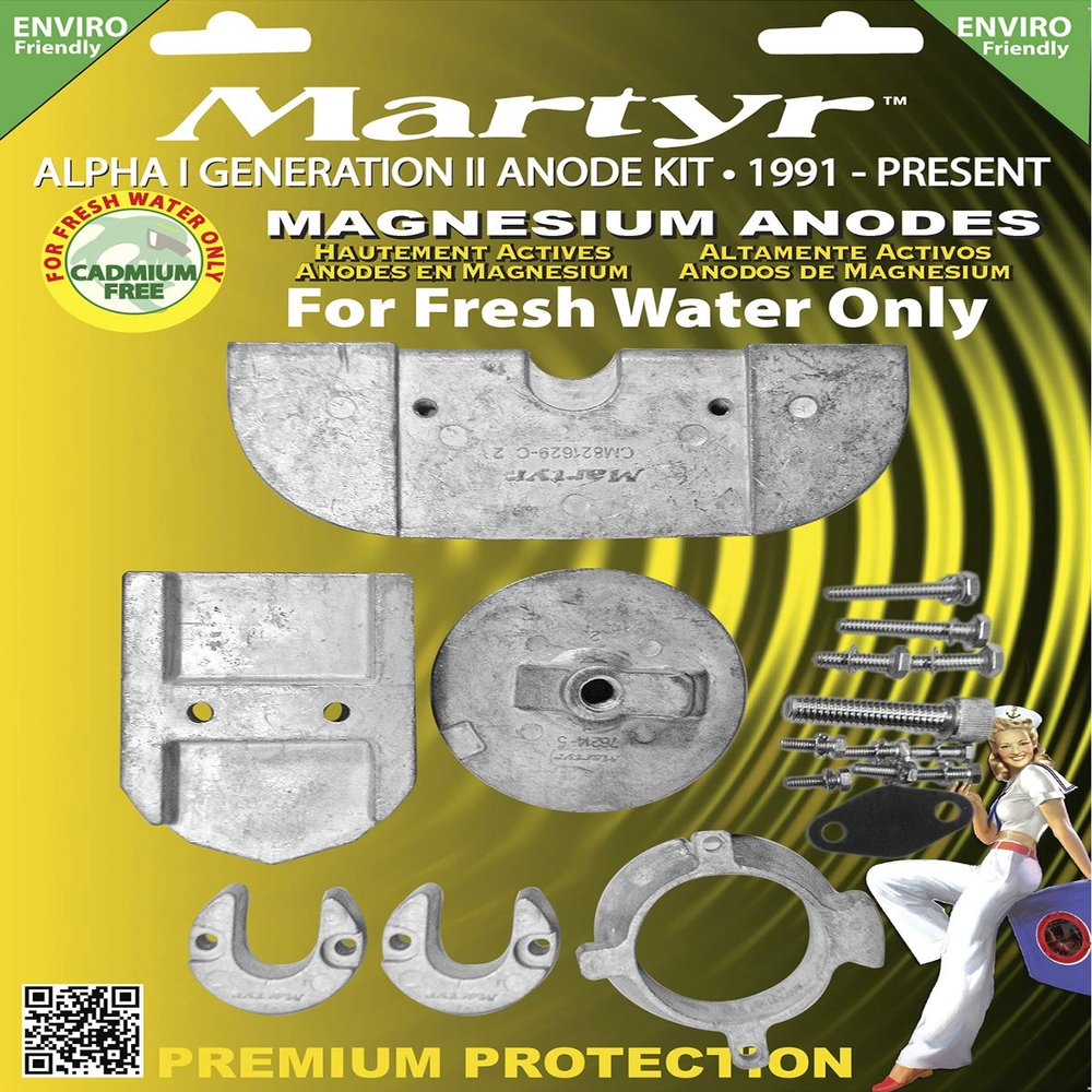Martyr CMALPHAKITM, Magnesium Alloy Merc Alpha Gen II Mercury Anode Kit