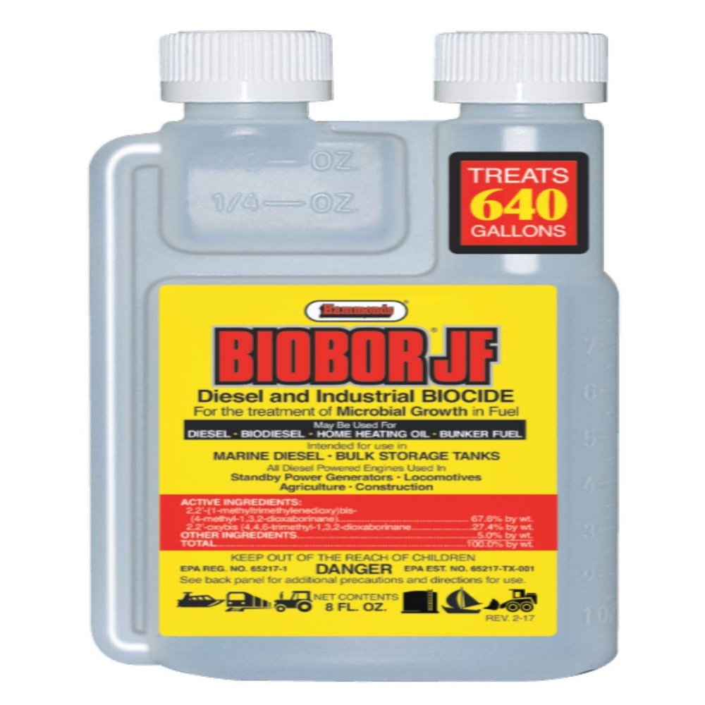 BIOBOR JF Diesel Fuel Additive: Highly Effective Fuel Biocide Supplement, Prevents Corrosion of Fuel Tanks, Increases Lubricity, Dual Phase Chemistry | 8 Ounce, (BB08EZ01US)