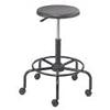Global Industrial Polyurethane Scooter Stool with Steel Base Black view 3