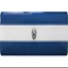 El Salvador Flag 3D Domed Decal Sticker (Long), 1 inch x 4.25 inch - Made in the USA view 1
