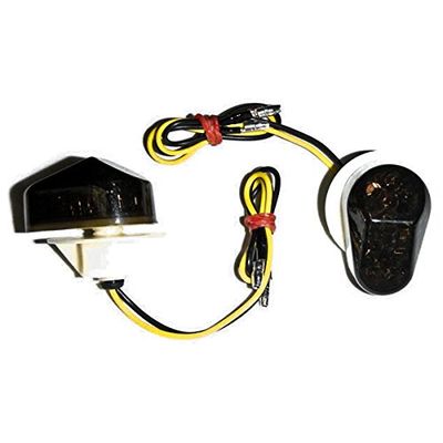 Motorcycle LED Flushmount Turn Signals Smoked Flush Mount Indicators Signals Compatible with 2002-2008 Yamaha R1 R6 R6S FZ1 FZ6