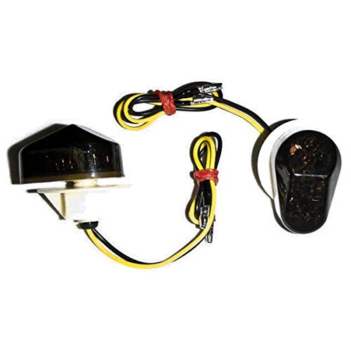 Motorcycle LED Flushmount Turn Signals Smoked Flush Mount Indicators Signals Compatible with 2002-2008 Yamaha R1 R6 R6S FZ1 FZ6