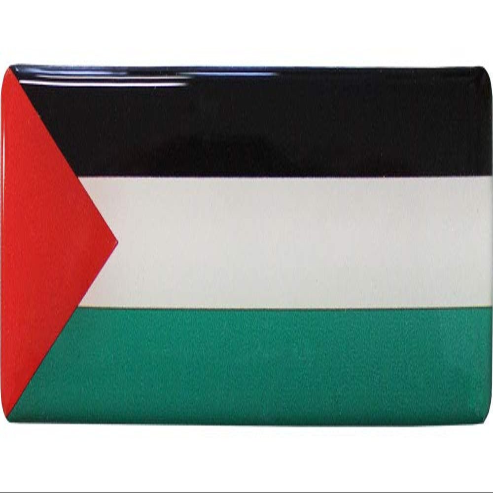 Flagline Palestine Flag 3D Domed Decal Sticker (Long), 1 inch x 4.25 inch - Made in the USA
