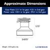 Lewmar Ocean Self Tailing Winch 30CST Two Speed in Aluminum Two speed size 30 winch, gear ratio 2.1:1 in 1st gear; 4.2:1 in 2nd gear, power ratio 15.8:1, measures 5-7/16" base diameter x 5-3/4" tall view 2