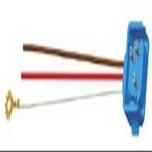 Grote 66843-3 90 Two-Wire Plug-In Pin Lamp Pigtail