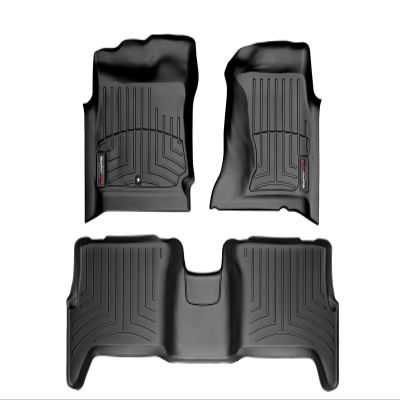 WeatherTech Custom Fit FloorLiners for Dodge Durango - 1st & 2nd Row (44081-1-2), Black