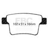 EBC Brakes Yellowstuff 4000 Series Street DP41731R to Fit FORD,JAGUAR,MERCURY view 2