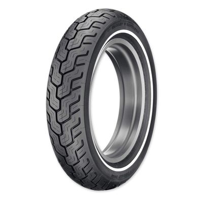 Dunlop D402 Harley-Davidson Whitewall Rear Tire - MU85B-16/White Stripe