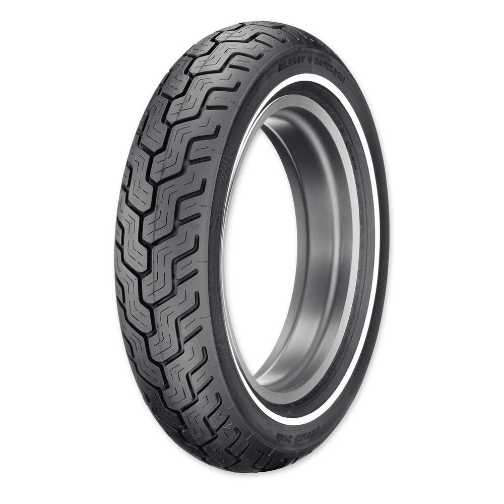 Dunlop D402 Harley-Davidson Whitewall Rear Tire - MU85B-16/White Stripe