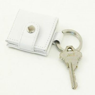 White Locket Key Chain W/Frame & Mirror