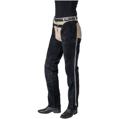 Tough 1 Suede Leather Schooling Chaps Large Blk