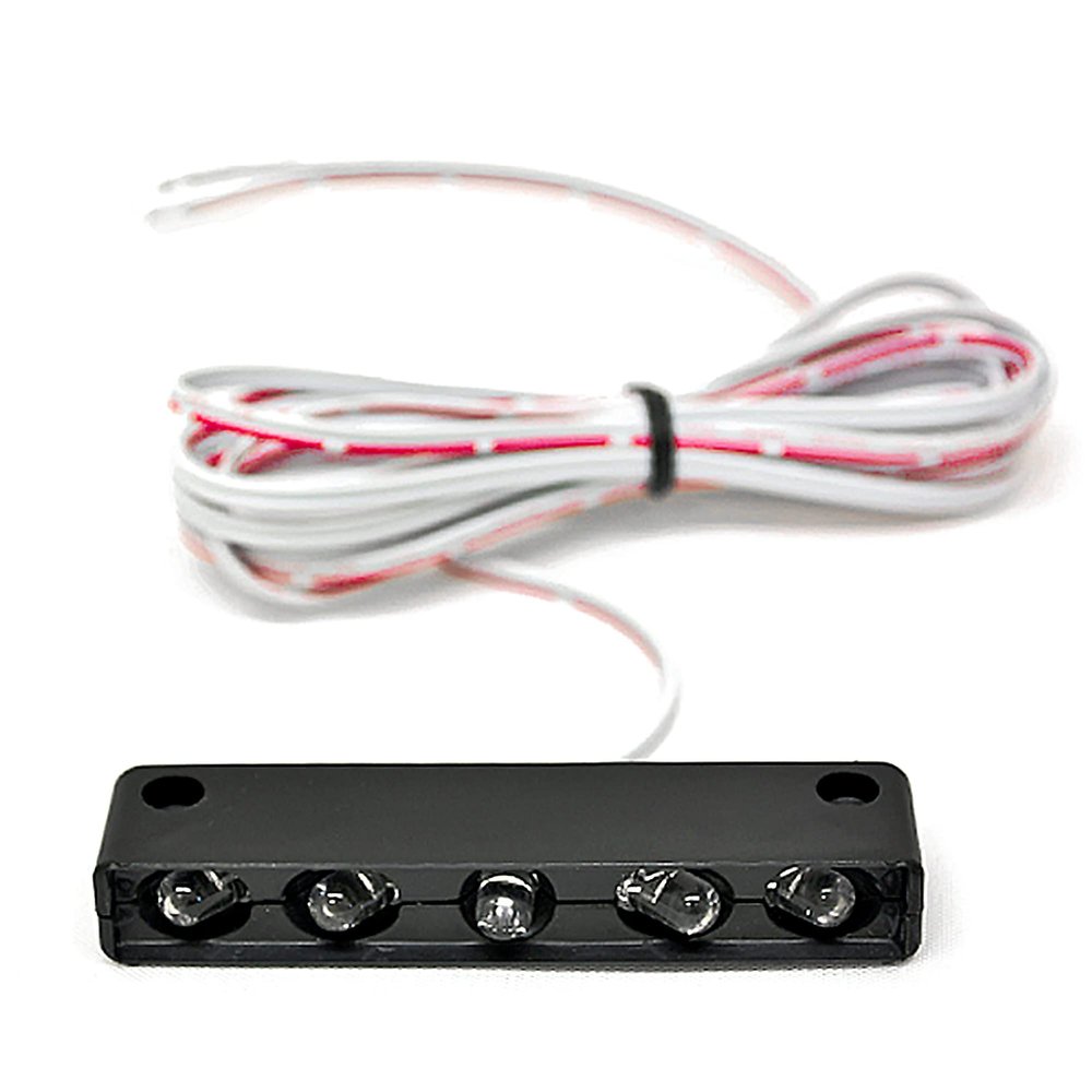 Krator 5-RECT-POD License Plate Light (5 Led ATV Quad Wheeler Scooter Motorcycle Bike Car Light)