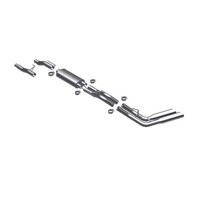 MagnaFlow Cat-Back Performance Exhaust System 16523 - Street Series, Stainless Steel 3in Main Piping, Dual Same Side Behind Passenger Rear Tire Exit, Polished 3.5in Exhaust Tip - Truck Exhaust Kit