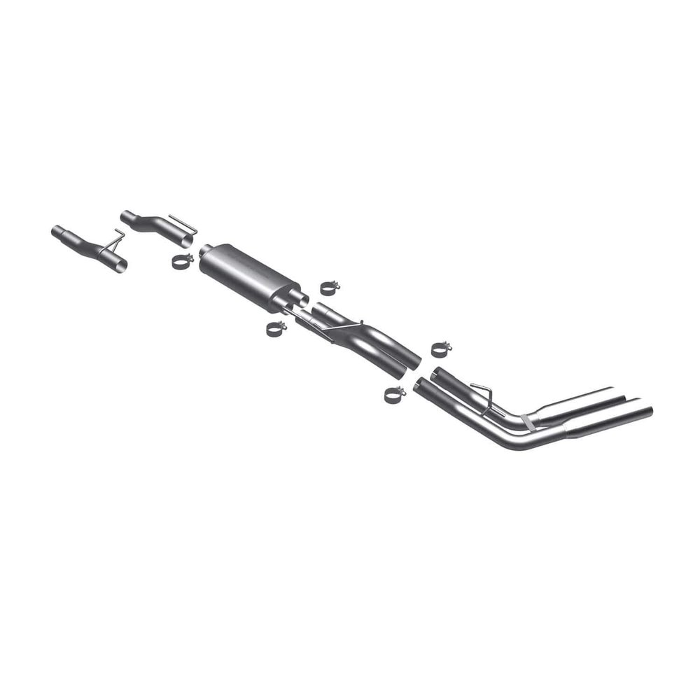 MagnaFlow Cat-Back Performance Exhaust System 16523 - Street Series, Stainless Steel 3in Main Piping, Dual Same Side Behind Passenger Rear Tire Exit, Polished 3.5in Exhaust Tip - Truck Exhaust Kit