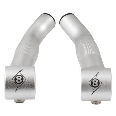 Origin8 Compe Lite Bar End, Short, Silver