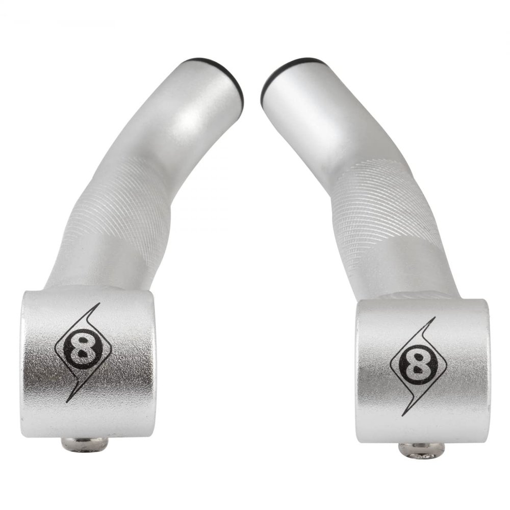 Origin8 Compe Lite Bar End, Short, Silver