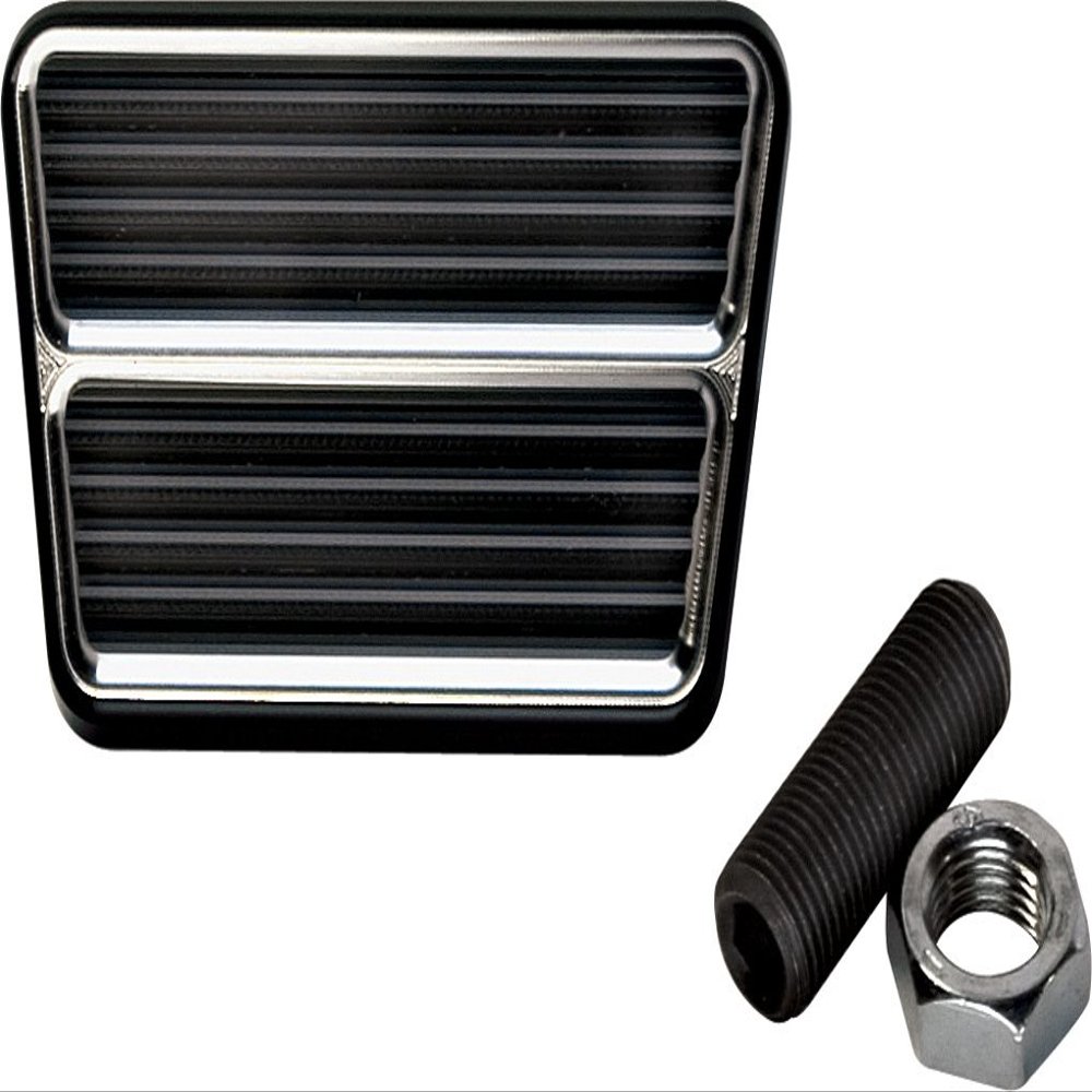 Billet Specialties 199315 Black Anodized Rectangle Street Rod Brake Pedal
