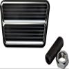 Billet Specialties 199315 Black Anodized Rectangle Street Rod Brake Pedal view 1