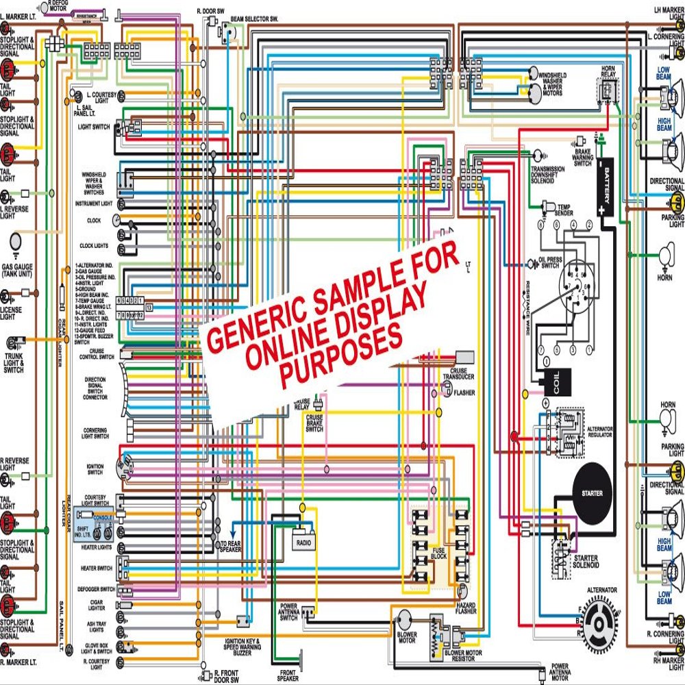 Full Color Laminated Wiring Diagram FITS 1958 1959 1960 Ford F Truck Large 11" X 17" Size