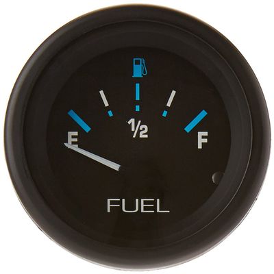 SeaStar Sierra International 68390P E-F Dial Range Scratch Resistant Domed Glass Lens Eclipse Fuel Gauge, 2"
