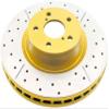 DBA DBA653X Street Series Gold Cross-Drilled and Slotted Rear Vented Disc Brake Rotor view 1