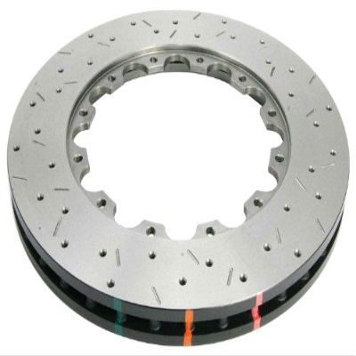 DBA DBA5928.1XS 5000 Series XS Premium Cross-Drilled and Slotted Front Vented Replacement Disc Rotor with NAS Lock Nut