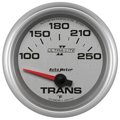 Auto Meter 7757 Ultra-Lite Pro II 2-5/8" 100-250 F Short Sweep Electric Transmission Temperature Gauge