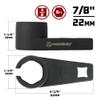 Powerbuilt Extended Reach Offset Oxygen O2 Sensor Socket Wrench, 7/8 Inch, 22mm, Remove and Install, 647094 view 2