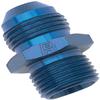Edelbrock 670430 Adapter Fitting #4 Male Flare To 12Mm X 1.25 Male Blue Anodized view 1
