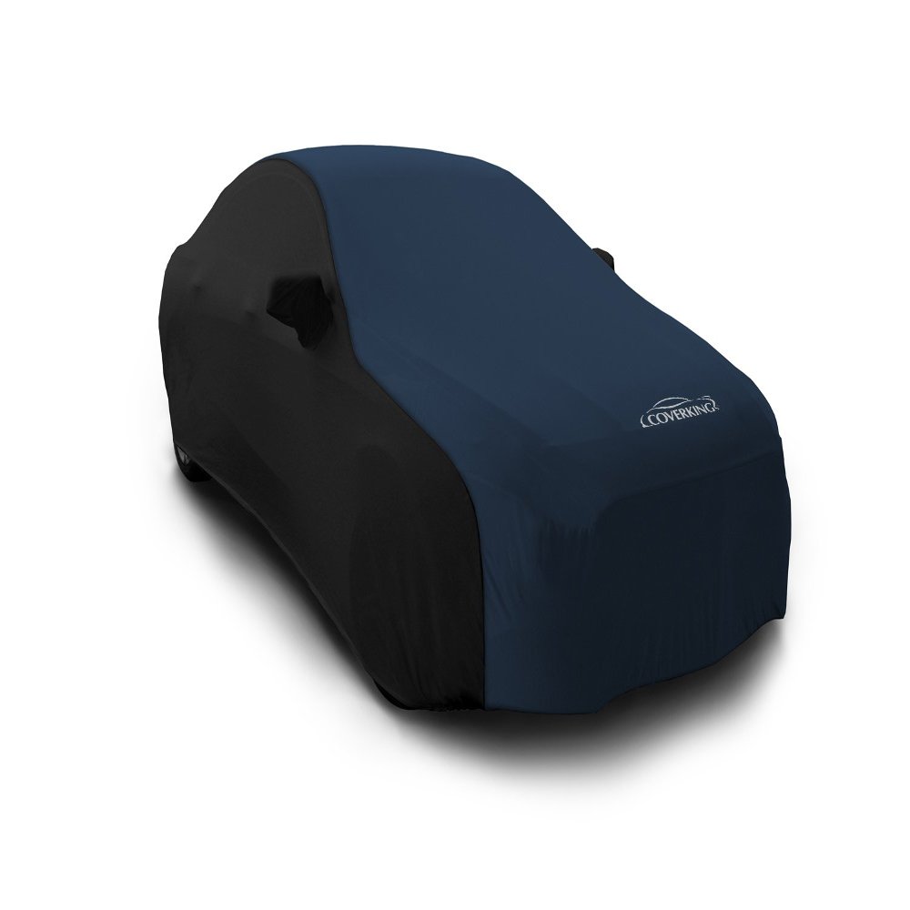 Coverking CVC5SS292BK2084 Custom Vehicle Cover Satin Stretch 2-Tone Black Sides Blue Center Class 5 1954-1956 Buick Roadmaster Sedan No Side View Mirror Pockets