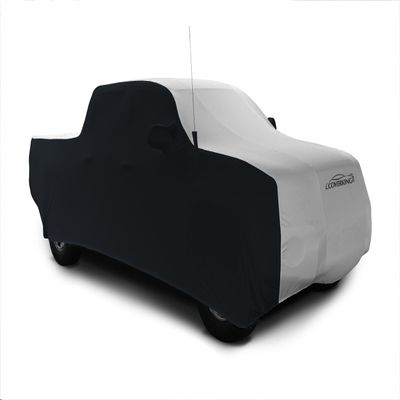 Coverking Custom Car Cover for Select GMC Sierra 1500/2500/3500 Models - Satin Stretch (Pearl White with Black sides)