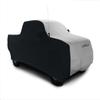 Coverking Custom Car Cover for Select GMC Sierra 1500/2500/3500 Models - Satin Stretch (Pearl White with Black sides) view 1