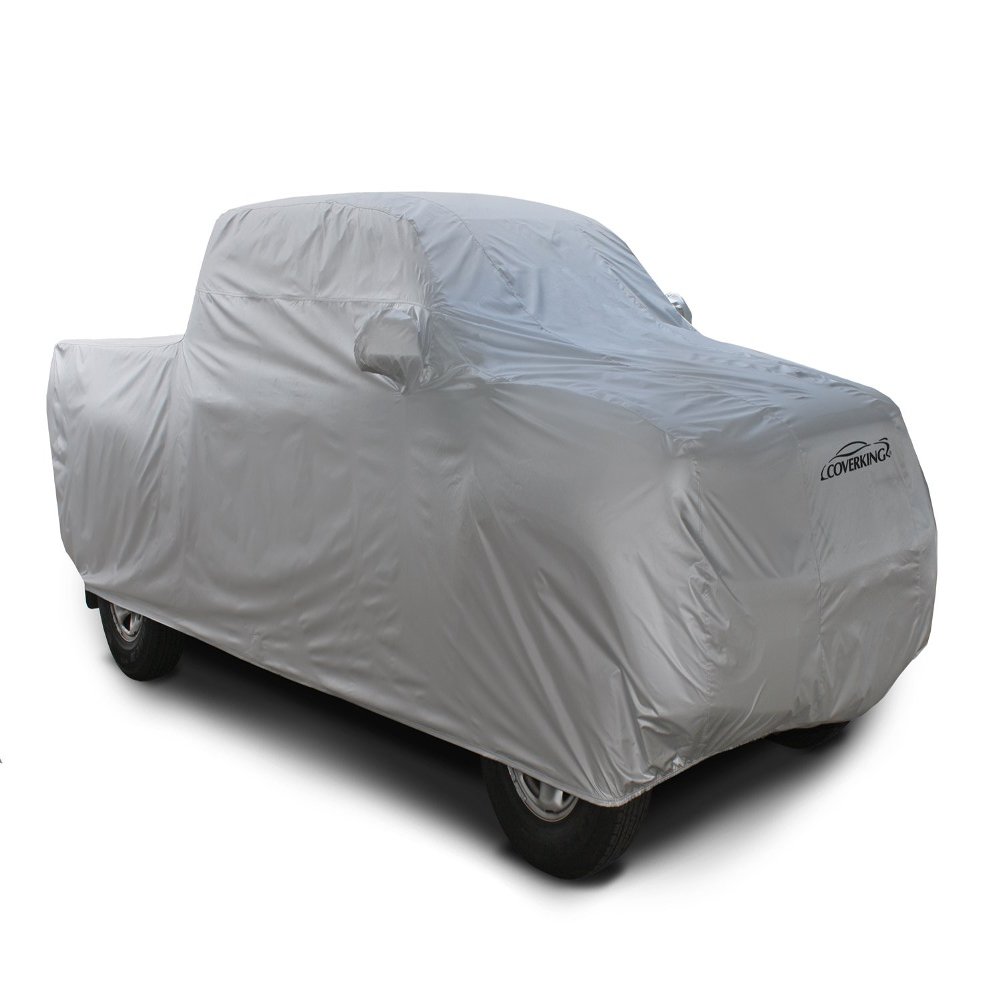 Coverking Custom Car Cover for Select Toyota Tacoma Models - Silverguard Plus (Silver)