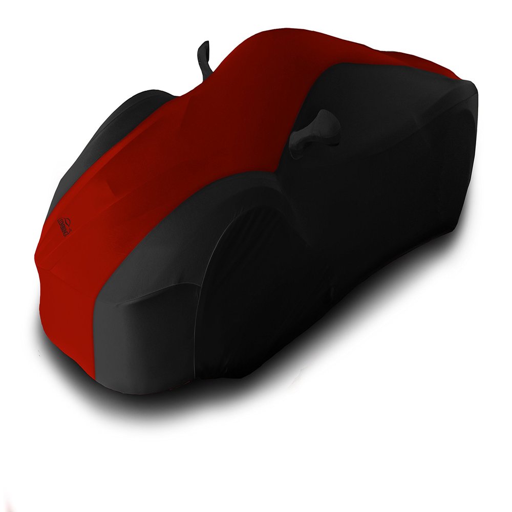 Coverking Custom Fit Car Cover for Select Pontiac Firebird Models - Satin Stretch (Red with Black Sides)