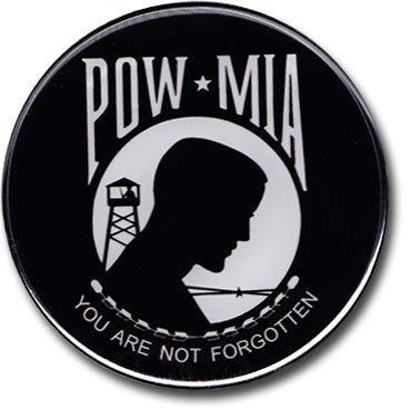 Flagline POW-MIA - 2.75 inch Diameter Round 3D Decal