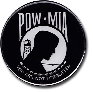 Flagline POW-MIA - 2.75 inch Diameter Round 3D Decal
